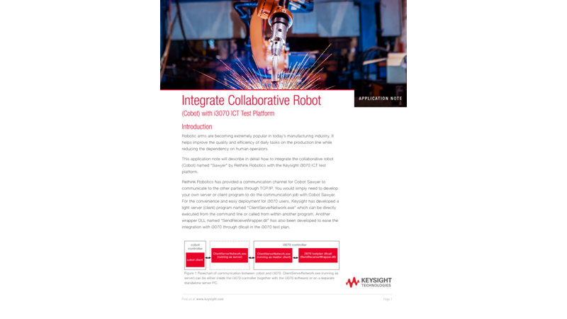 Integrate Collaborative Robot (Cobot) with i3070 ICT Test Platform